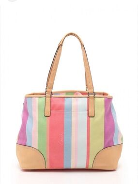 Coach Hamptons Weekend Striped Tote Bag